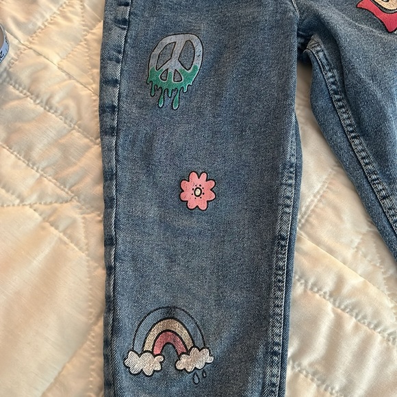 🌸Girls Justice/Mom Jeans/Peace,Love/12 - Picture 3 of 7